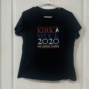 Star Trek Black Graphic Tee with Red and Blue Print